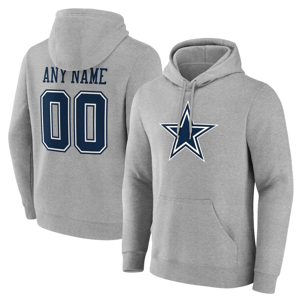 Dallas Cowboys Big & Tall Team Authentic Custom Hoodie - Gray outlet