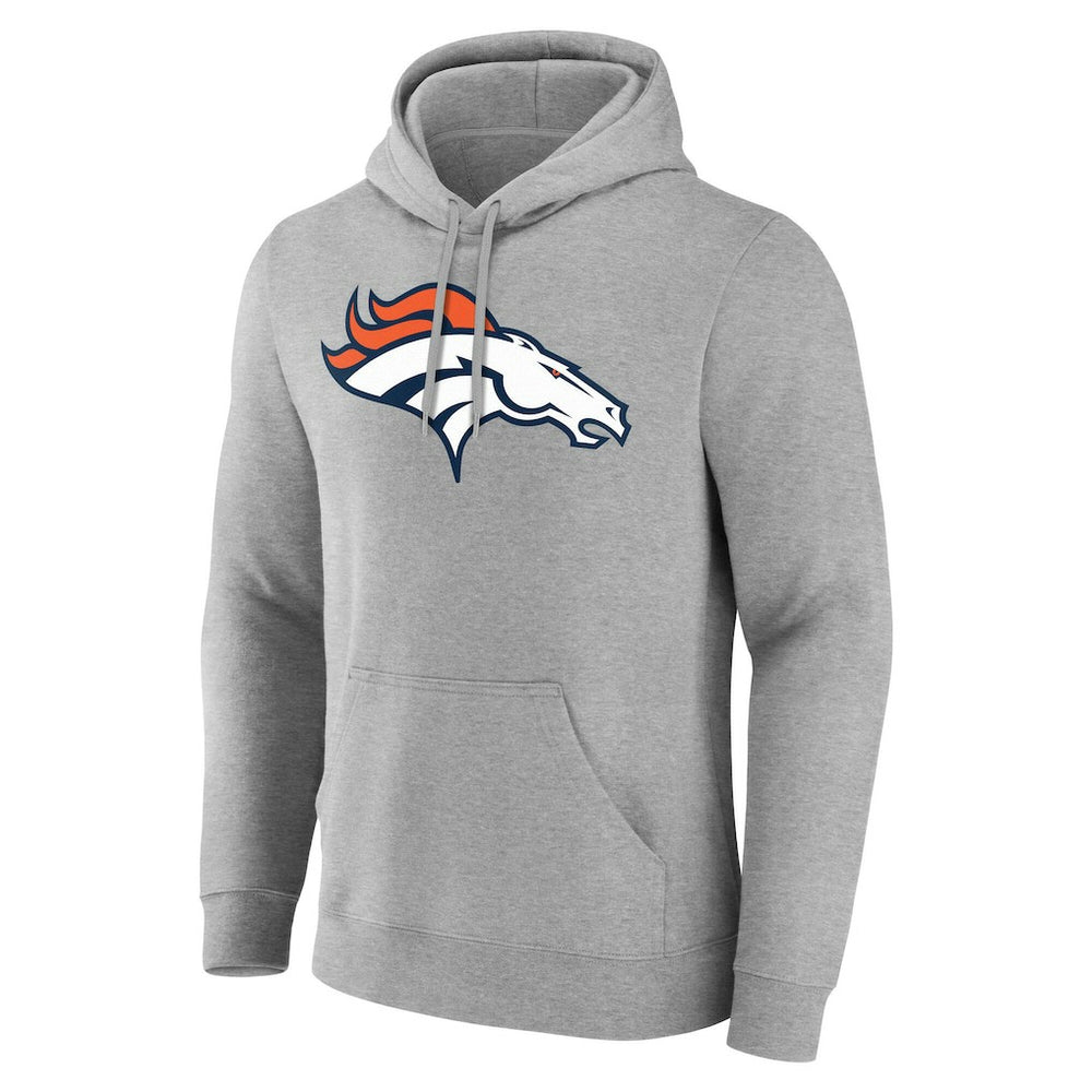 Denver Broncos Big & Tall Team Authentic Custom Hoodie - Gray discount