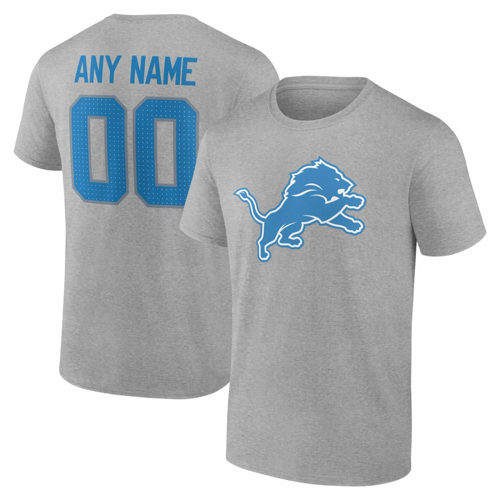 Detroit Lions Big & Tall Team Authentic Custom T-Shirt - Gray outlet