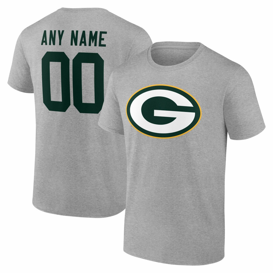 Green Bay Packers Big & Tall Team Authentic Custom T-Shirt - Gray outlet