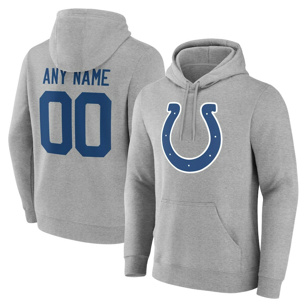 Indianapolis Colts Big & Tall Team Authentic Custom Hoodie - Gray sale