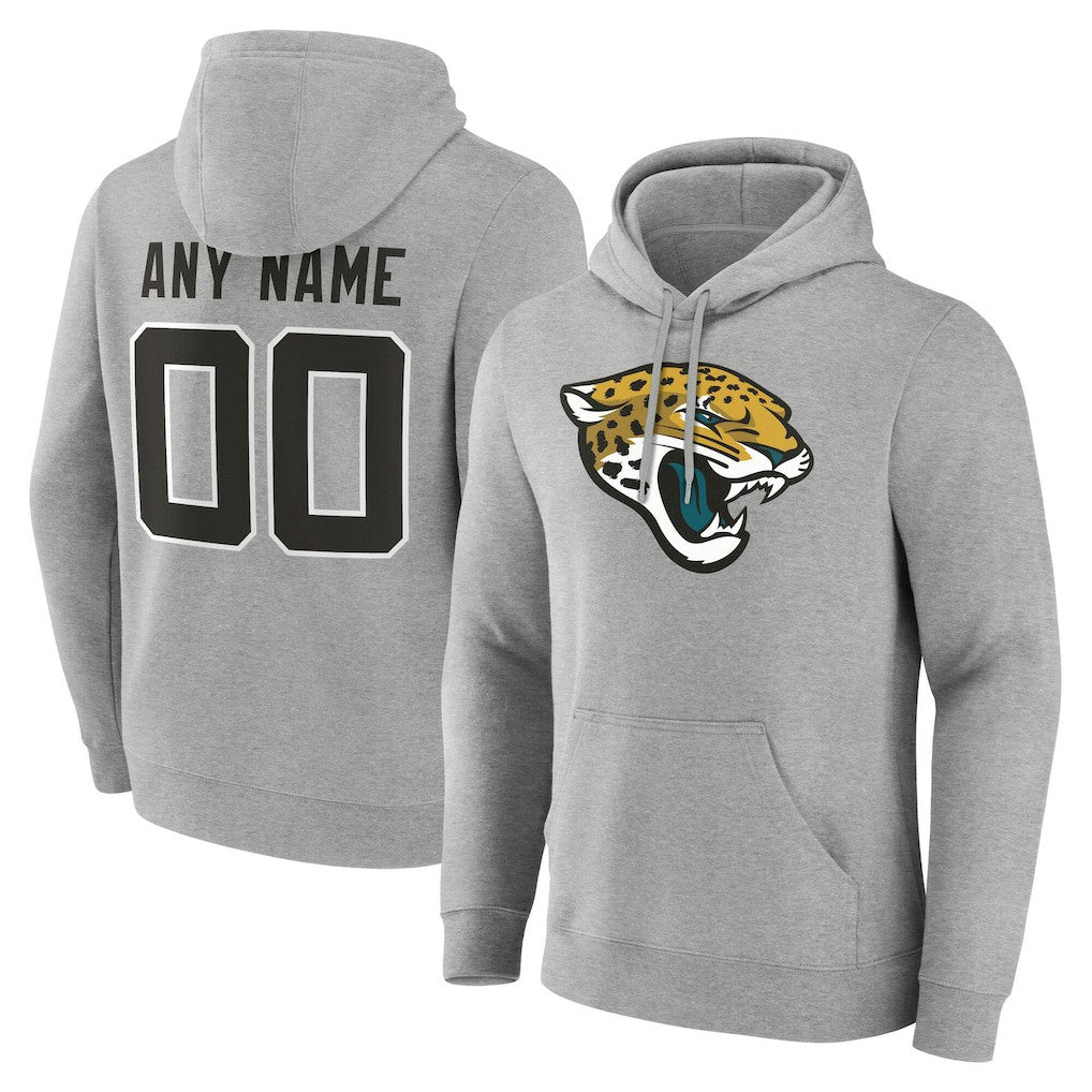 Jacksonville Jaguars Big & Tall Team Authentic Custom Hoodie - Gray on sale