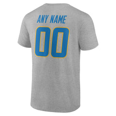 Los Angeles Chargers Big & Tall Team Authentic Custom T-Shirt - Gray outlet