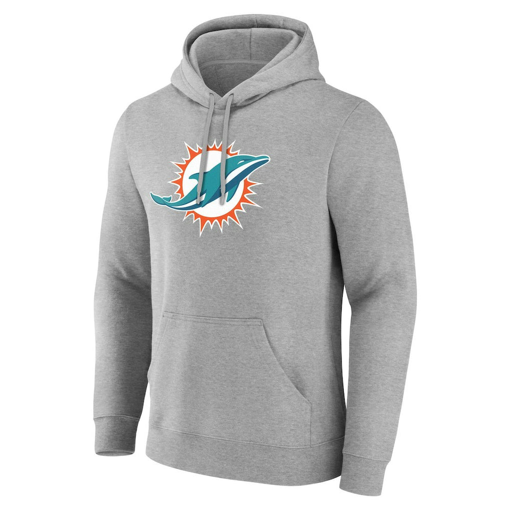 Miami Dolphins Big & Tall Team Authentic Custom Hoodie - Gray cheap
