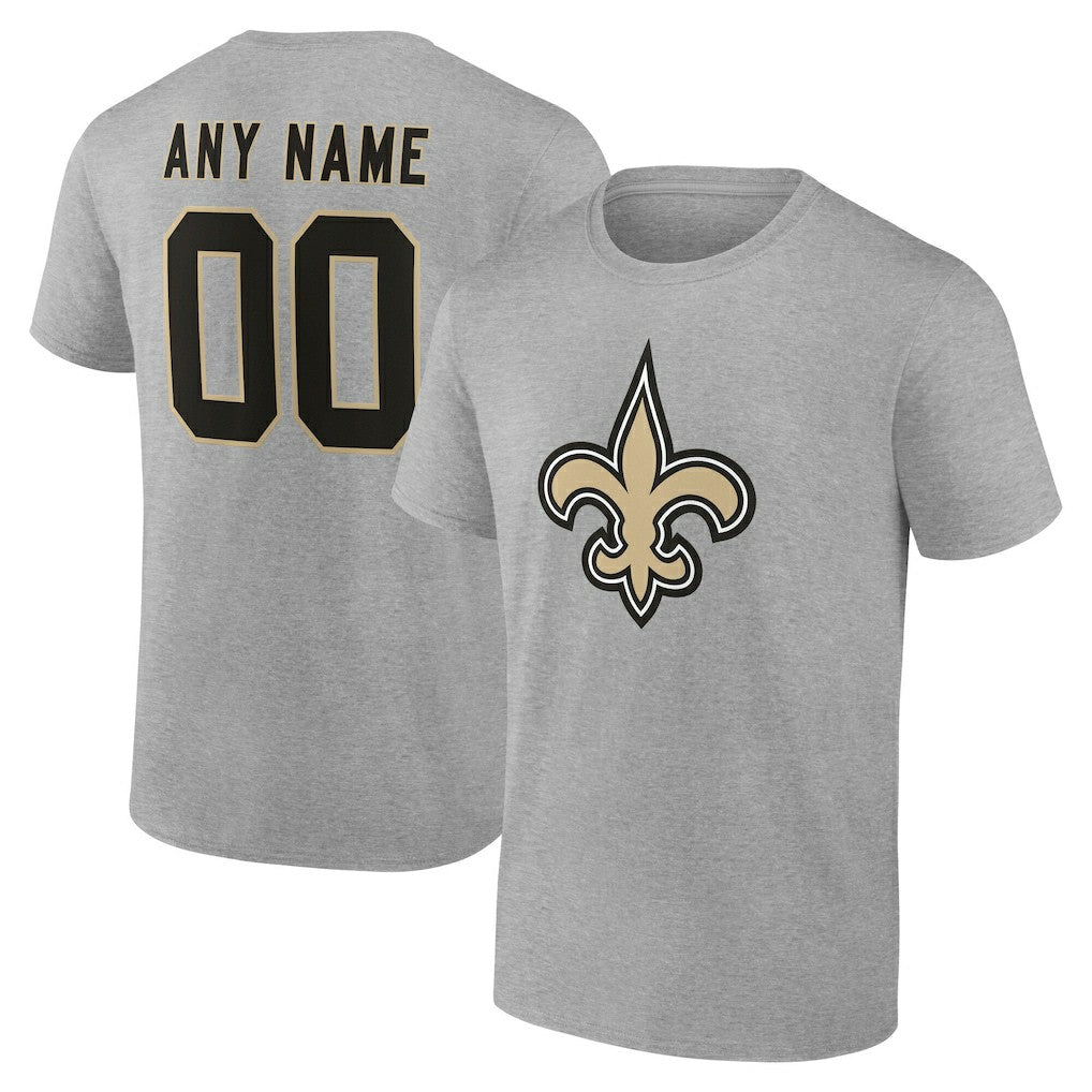 New Orleans Saints Big & Tall Team Authentic Custom T-Shirt - Gray online