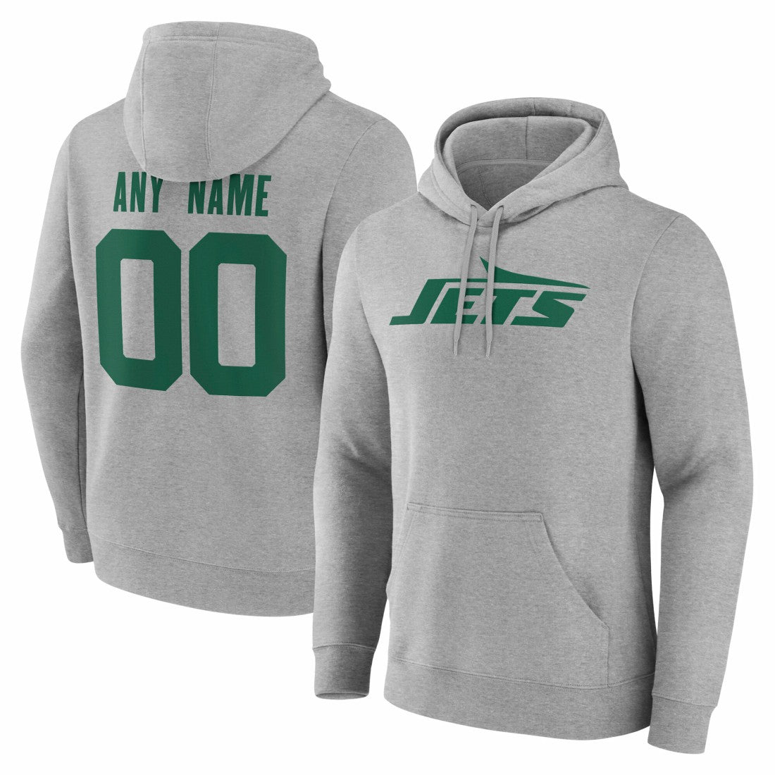New York Jets Big & Tall Team Authentic Custom Hoodie - Gray for sale