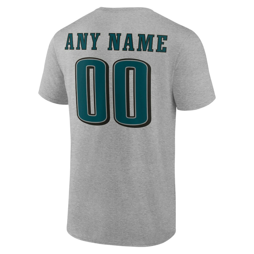 Philadelphia Eagles Big & Tall Team Authentic Custom T-Shirt - Gray discount