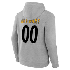Pittsburgh Steelers Big & Tall Team Authentic Custom Hoodie - Gray sale