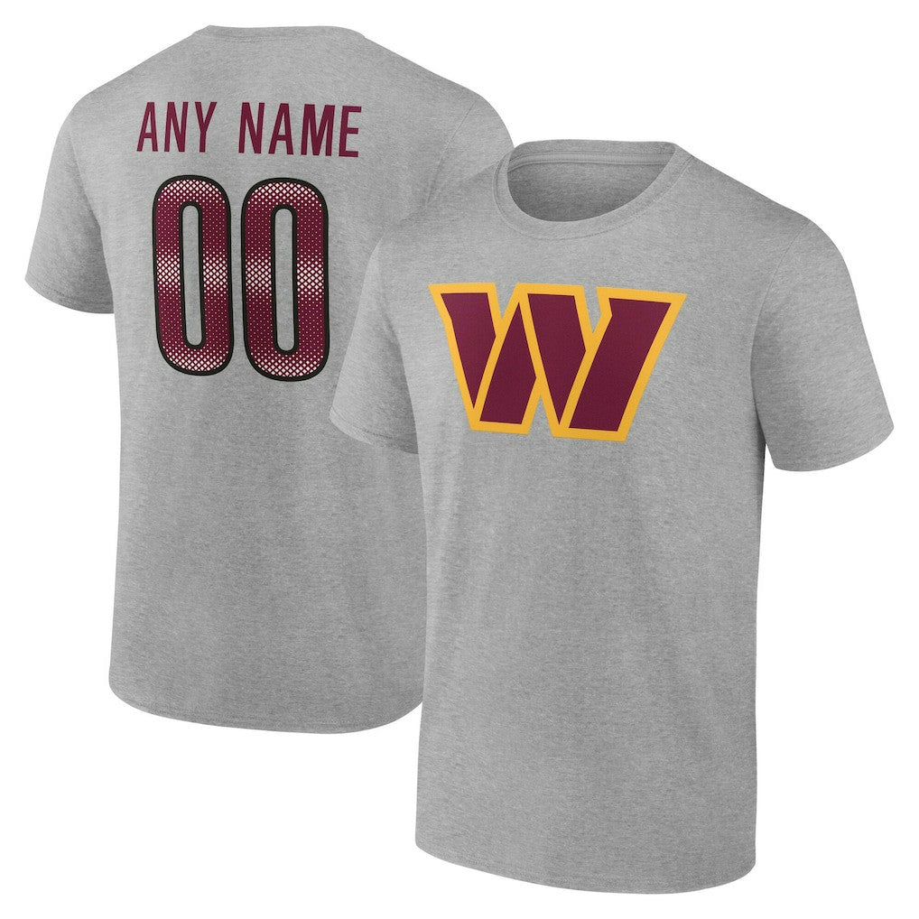 Washington Commanders Big & Tall Team Authentic Custom T-Shirt - Gray cheap
