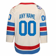 New York Rangers Outerstuff Youth 2026 NHL Winter Classic Premier Custom Jersey - White Jerseys
