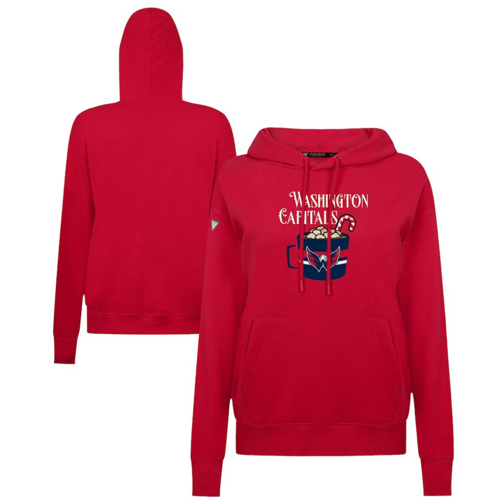 Washington Capitals Levelwear Women's Mellow Holiday Adorn Hoodie - Red Hoodies