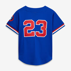 Ryne Sandberg Chicago Cubs Cooperstown Collection 1996 Mesh Batting Practice Button-Up Jersey Royal