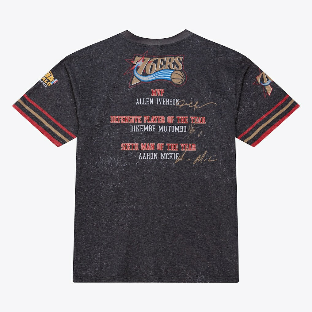 Philadelphia 76ers Hardwood Classics Originals Collection 2000-2001 Team Roster T-Shirt - Black for sale