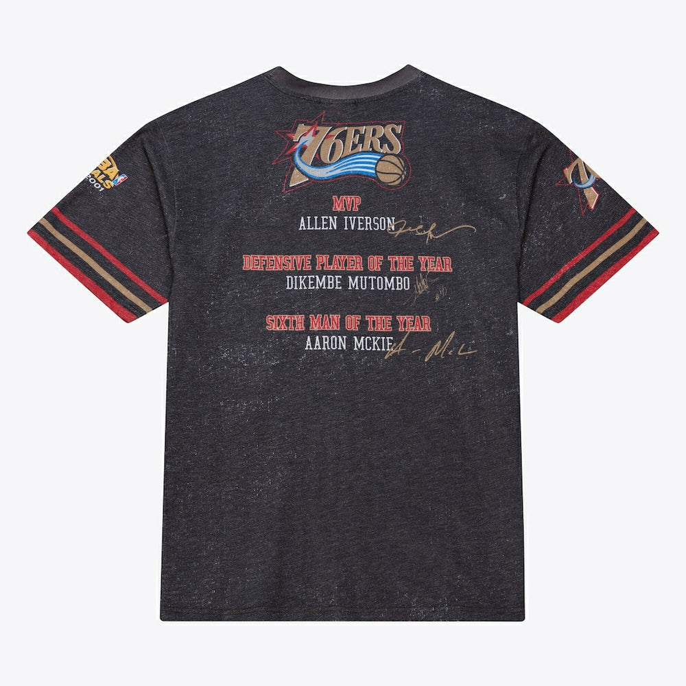 Philadelphia 76ers Hardwood Classics Originals Collection 2000-2001 Team Roster T-Shirt - Black for sale