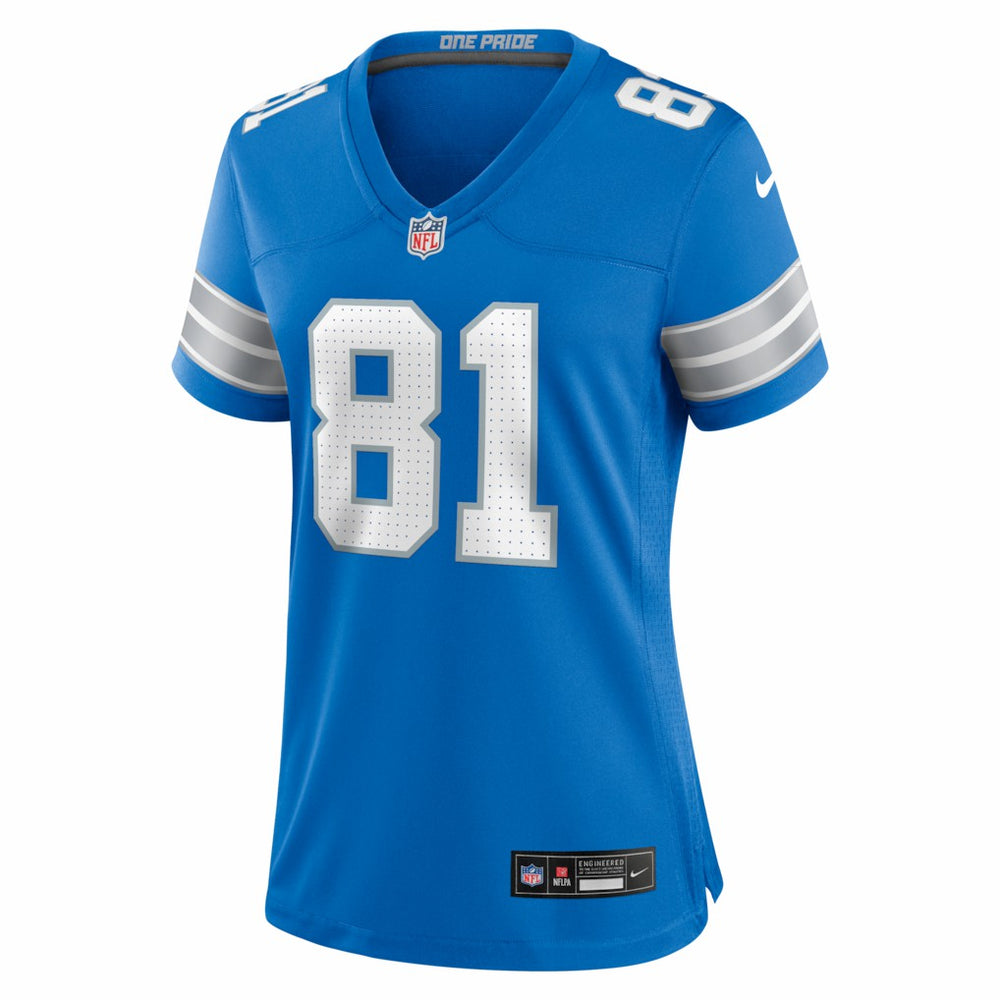Calvin Johnson Detroit Lions Women's Team Retired Game Jersey - Blue cheap