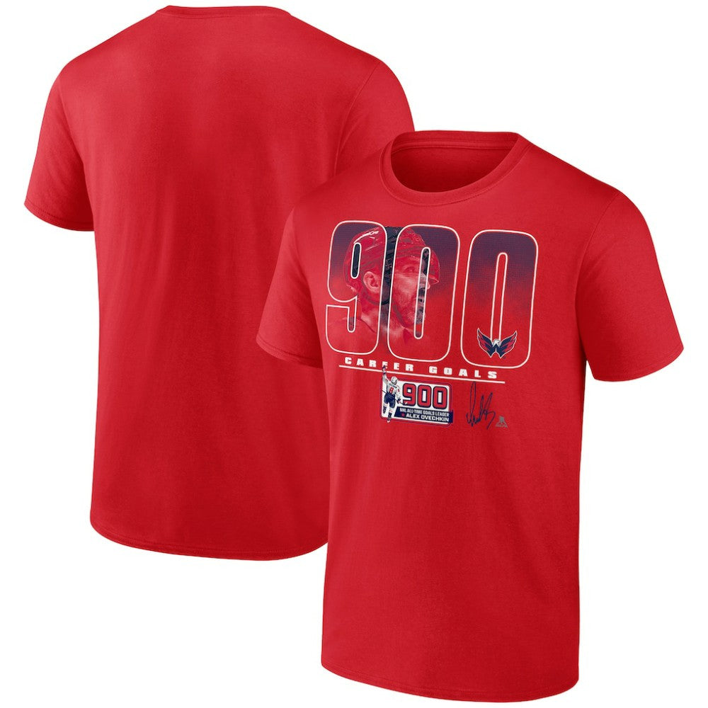 Alexander Ovechkin Washington Capitals 900th Career Goal T-Shirt - Red T-shirts