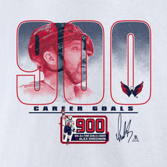 Alexander Ovechkin Washington Capitals 900th Career Goal T-Shirt - White T-shirts