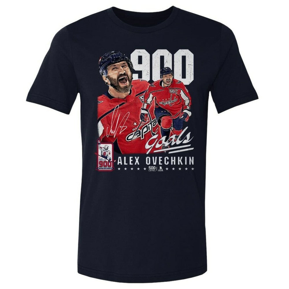 Alexander Ovechkin Washington Capitals 500 Level 900th Career Goal Tri-Blend T-Shirt - Navy T-shirts