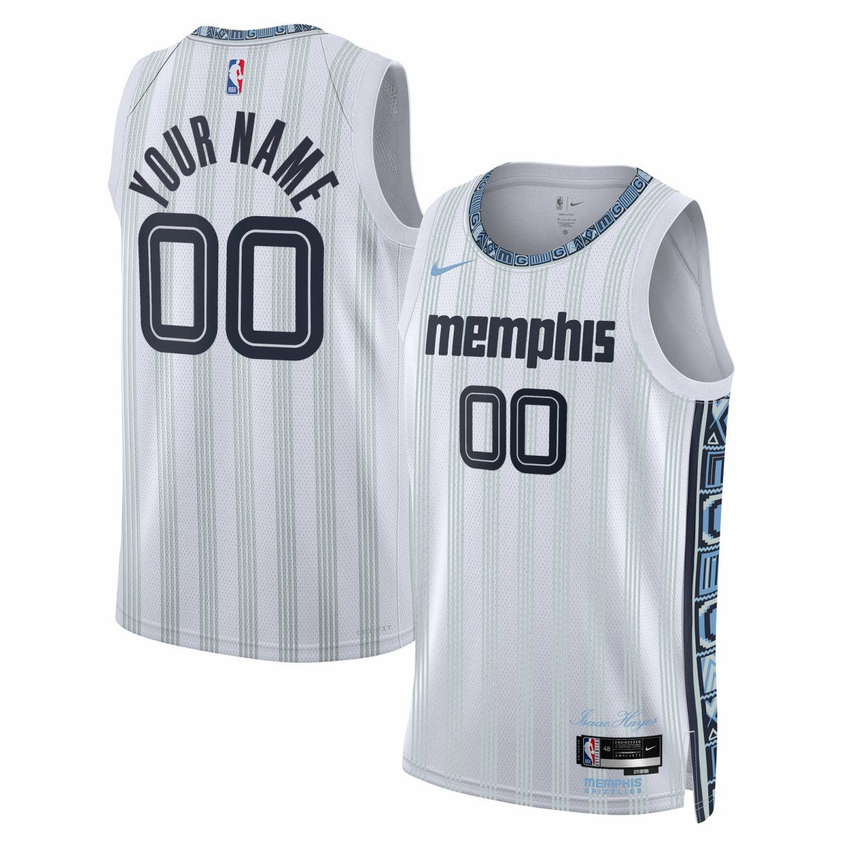 Memphis Grizzlies Unisex 2025/26 City Edition Swingman Custom Jersey - White cheap
