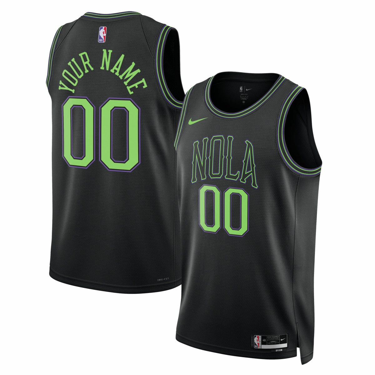 New Orleans Pelicans Unisex 2025/26 City Edition Swingman Custom Jersey - Black online