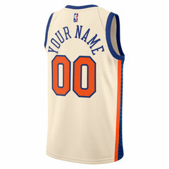 New York Knicks Unisex 2025/26 City Edition Swingman Custom Jersey - Cream shop