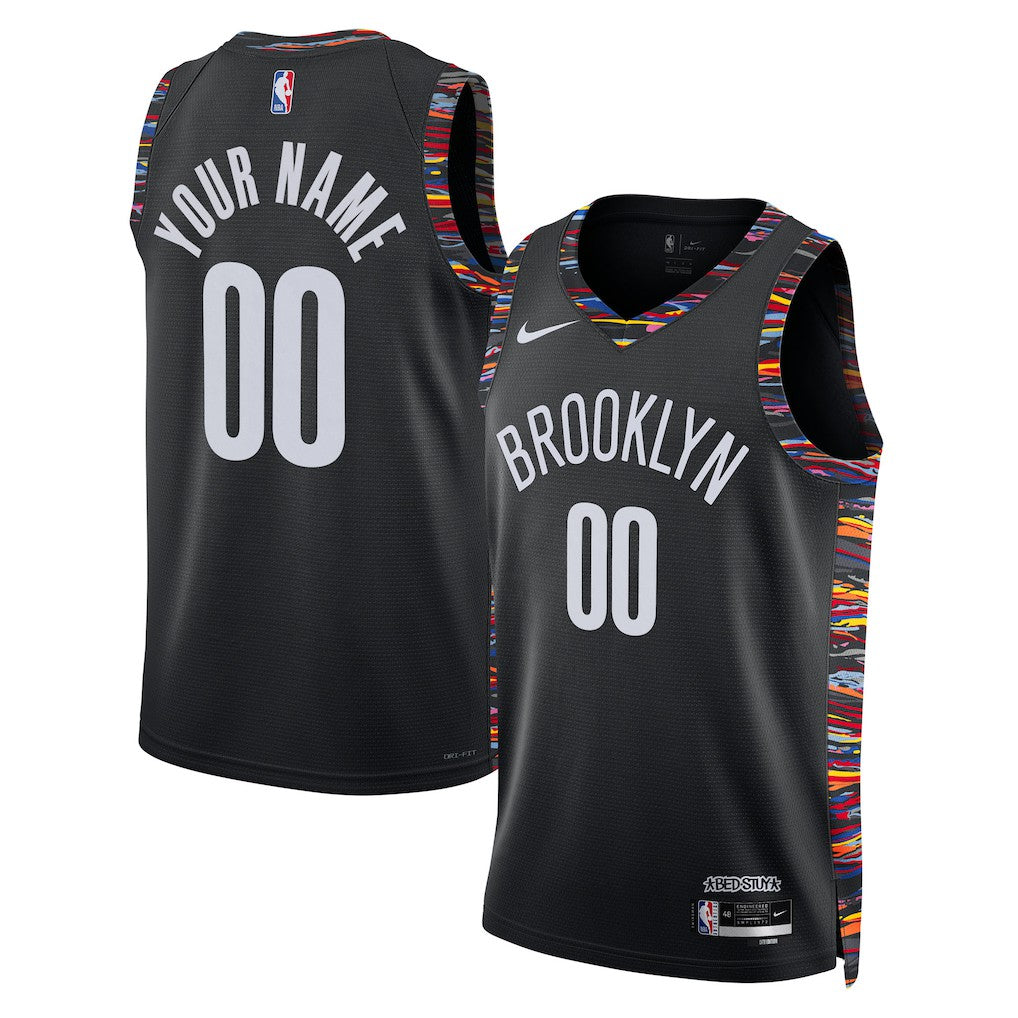 Brooklyn Nets Unisex 2025/26 City Edition Swingman Custom Jersey - Black cheap