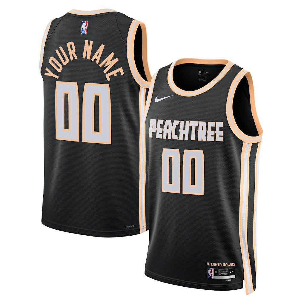 Atlanta Hawks Unisex 2025/26 City Edition Swingman Custom Jersey - Black online