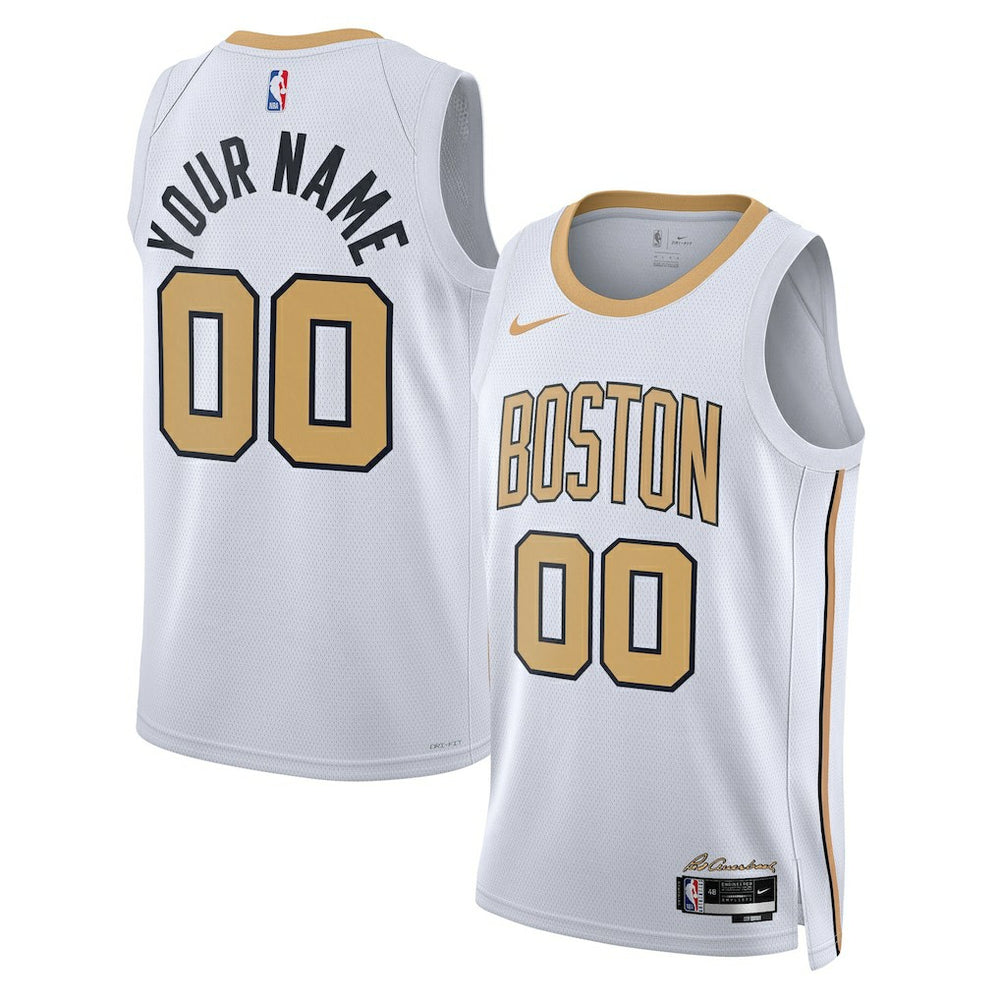 Boston Celtics Unisex 2025/26 City Edition Swingman Custom Jersey - White cheap