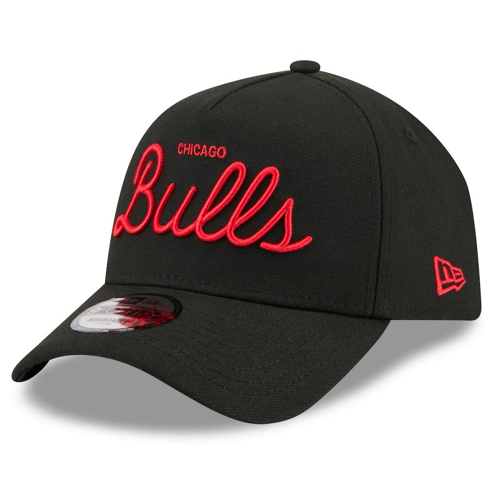 Chicago Bulls x Malbon Golf Unisex 9FORTY A-Frame Adjustable Hat - Black shop