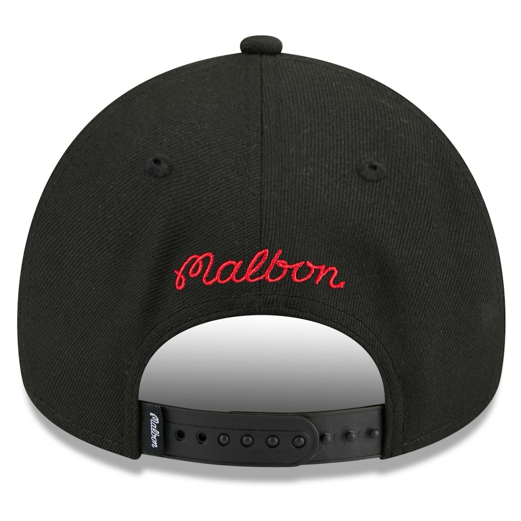Chicago Bulls x Malbon Golf Unisex 9FORTY A-Frame Adjustable Hat - Black shop