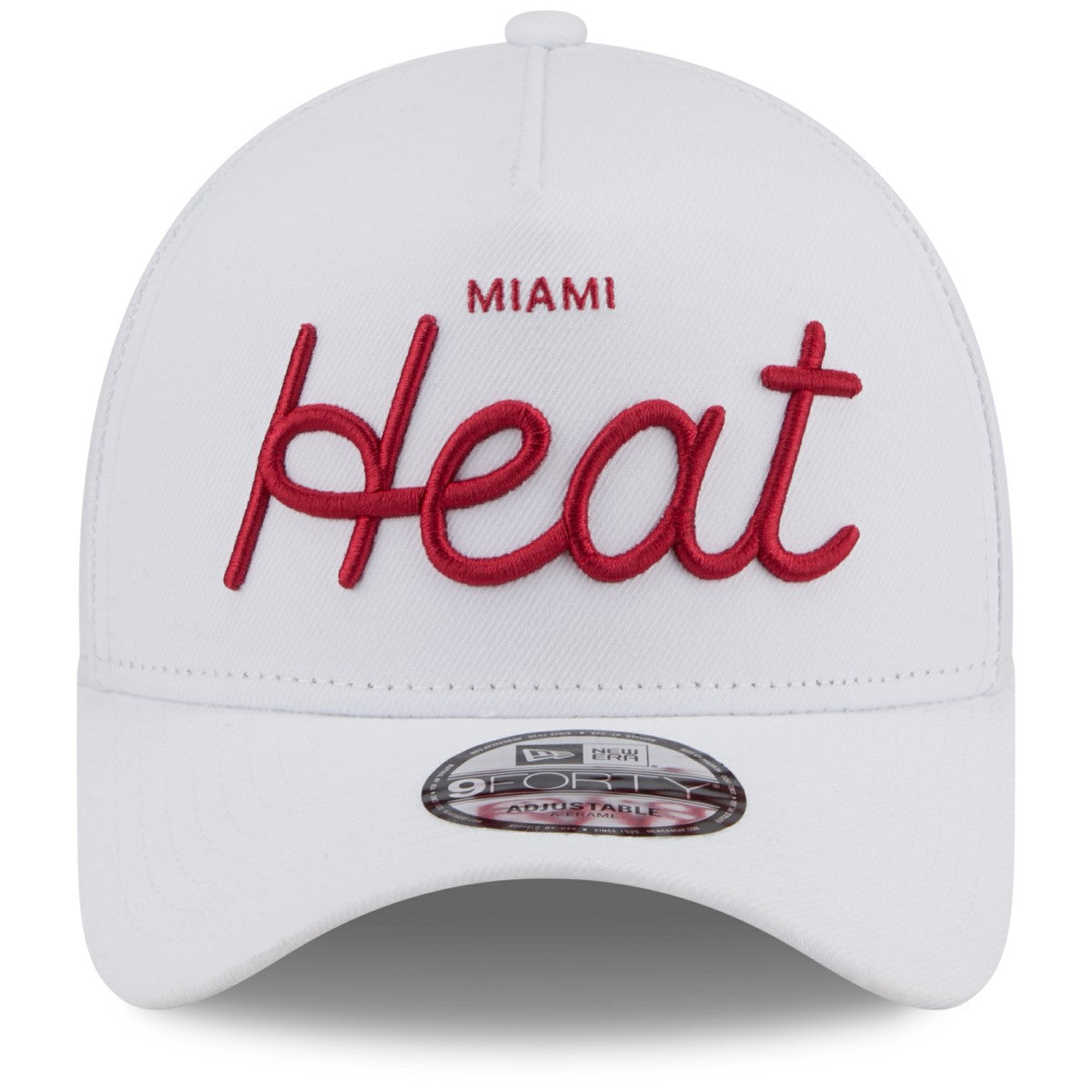 Miami Heat x Malbon Golf Unisex 9FORTY A-Frame Adjustable Hat - White for sale