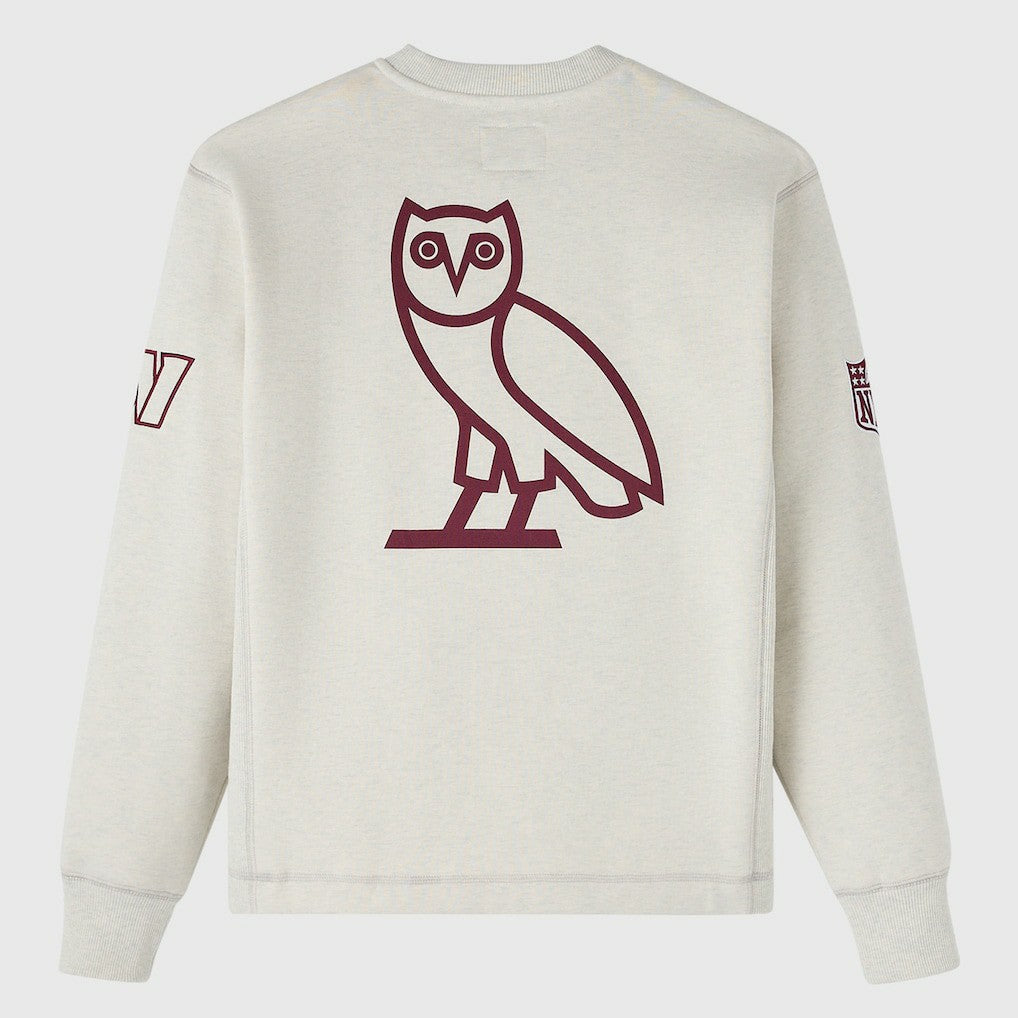 Washington Commanders OVO x NFL Unisex Fleece Sweatshirt - Heather Gray for sale