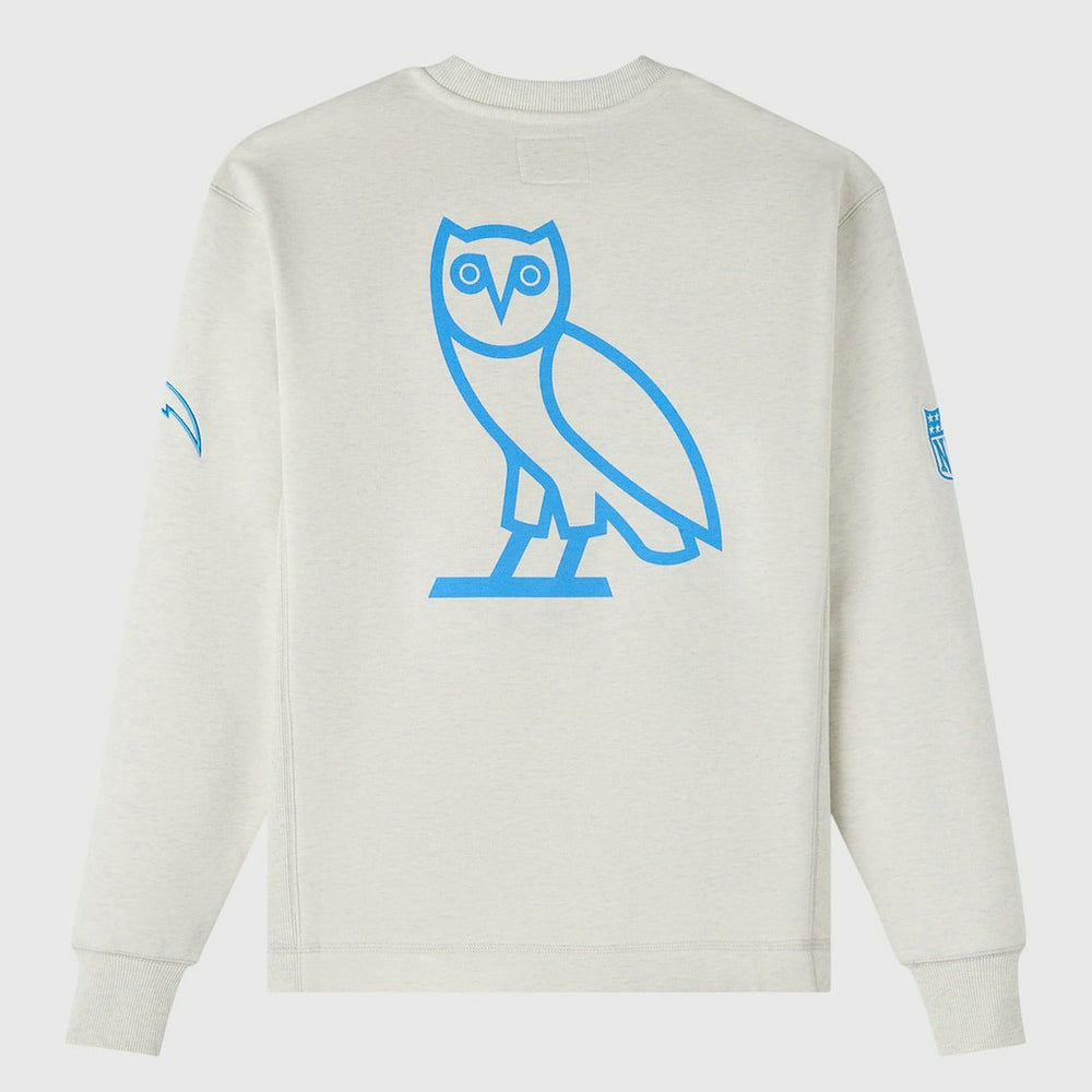 Los Angeles Chargers OVO x NFL Unisex Fleece Sweatshirt - Heather Gray online