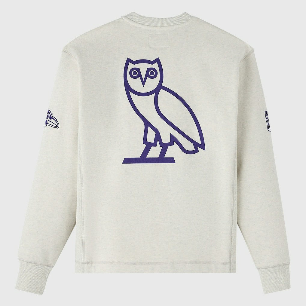 Baltimore Ravens OVO x NFL Unisex Fleece Sweatshirt - Heather Gray discount