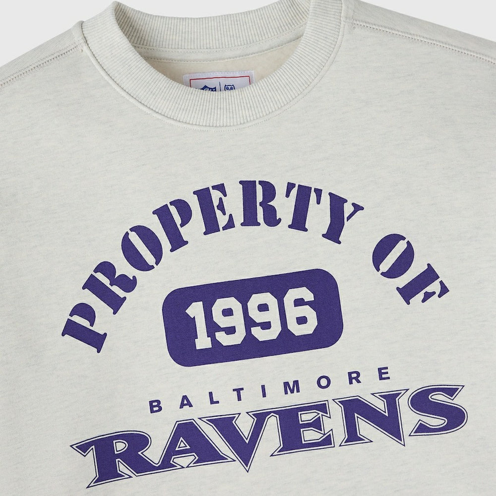 Baltimore Ravens OVO x NFL Unisex Fleece Sweatshirt - Heather Gray discount