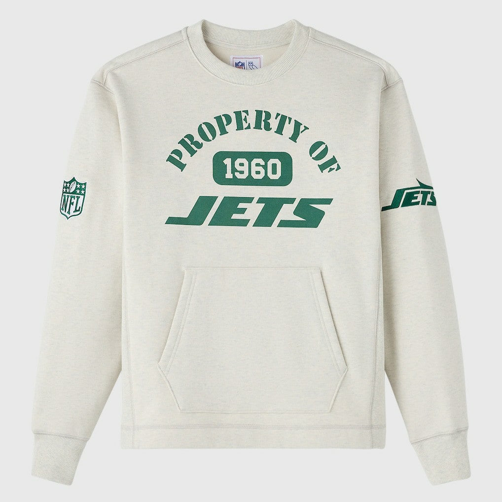 New York Jets OVO x NFL Unisex Fleece Sweatshirt - Heather Gray on sale