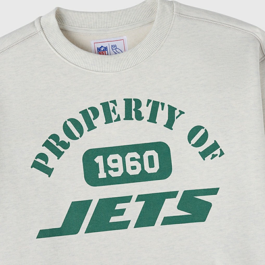 New York Jets OVO x NFL Unisex Fleece Sweatshirt - Heather Gray on sale