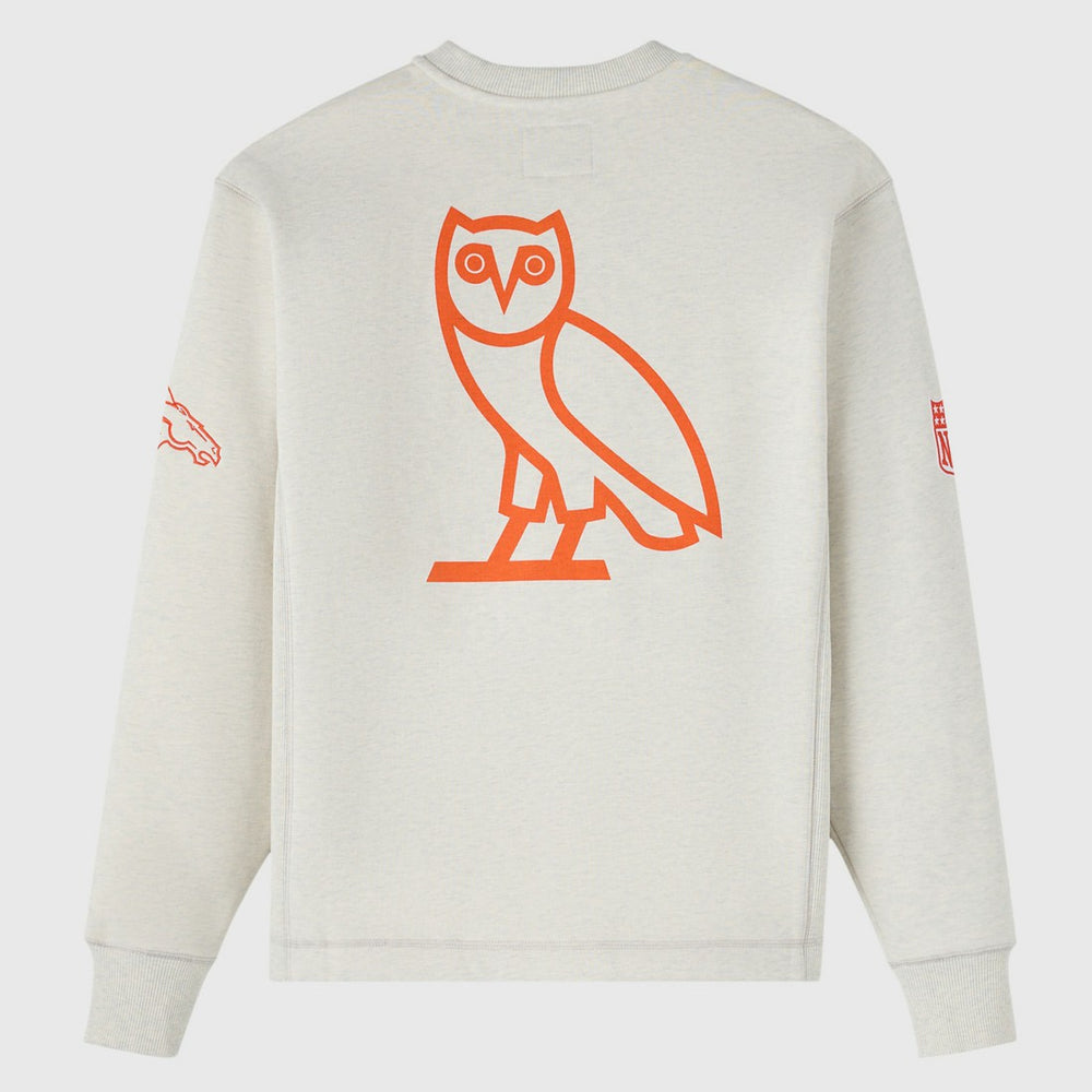 Denver Broncos OVO x NFL Unisex Fleece Sweatshirt - Heather Gray for sale