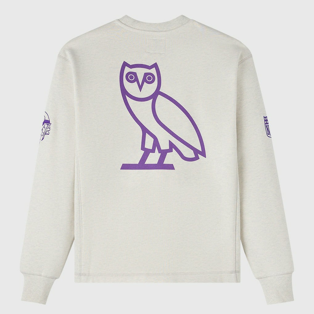 Minnesota Vikings OVO x NFL Unisex Fleece Sweatshirt - Heather Gray cheap