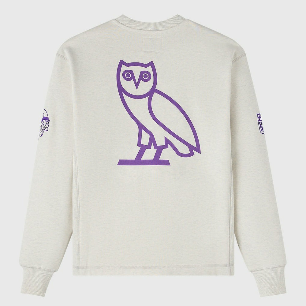 Minnesota Vikings OVO x NFL Unisex Fleece Sweatshirt - Heather Gray cheap