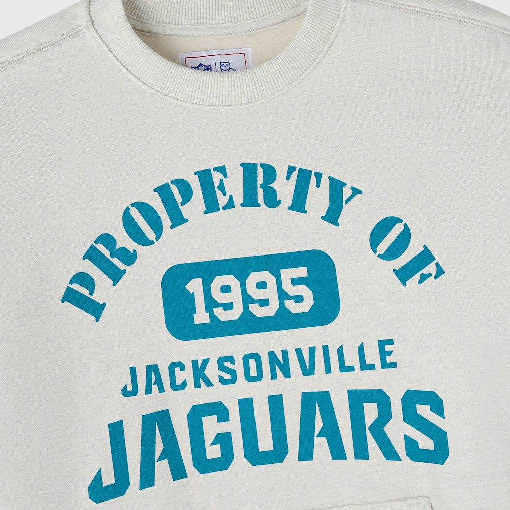 Jacksonville Jaguars OVO x NFL Unisex Fleece Sweatshirt - Heather Gray on sale