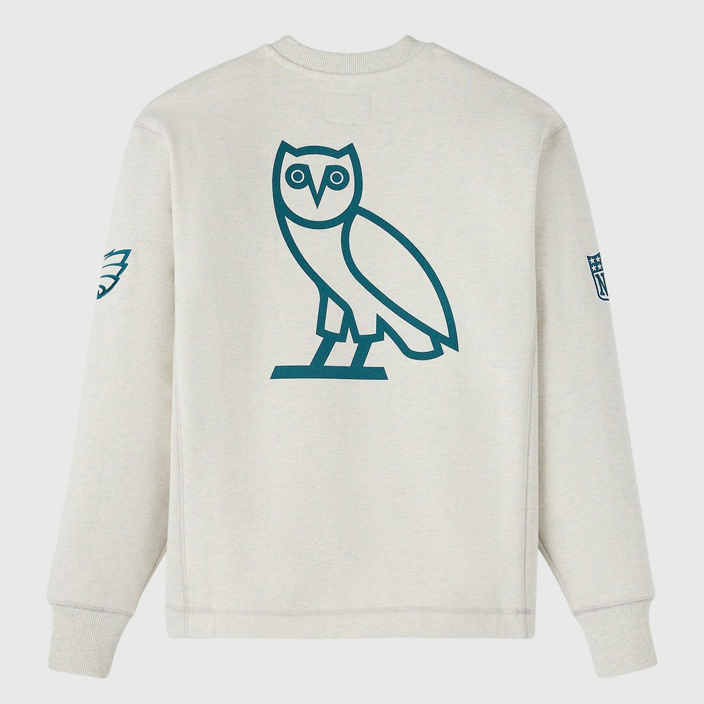 Philadelphia Eagles OVO x NFL Unisex Fleece Sweatshirt - Heather Gray discount