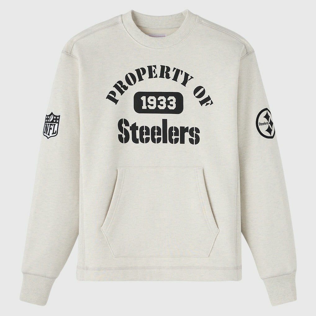 Pittsburgh Steelers OVO x NFL Unisex Fleece Sweatshirt - Heather Gray cheap