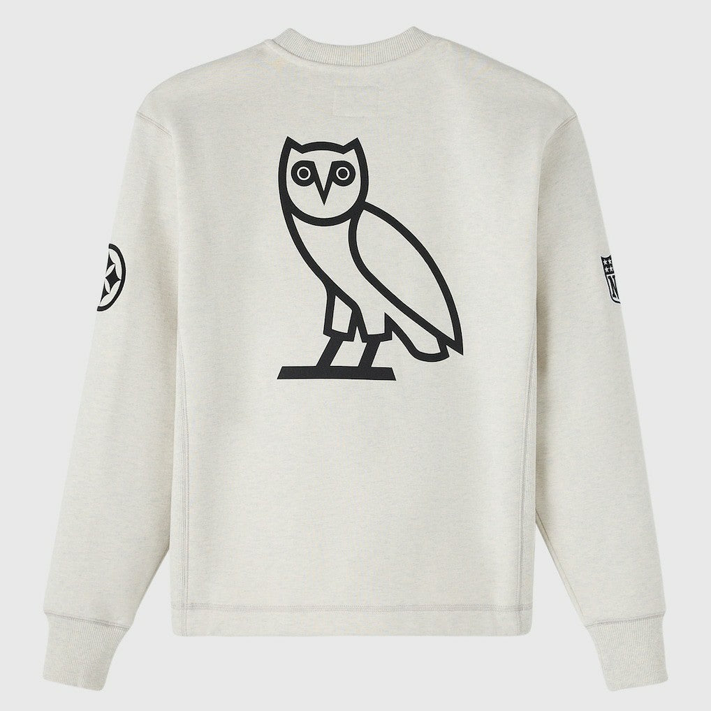 Pittsburgh Steelers OVO x NFL Unisex Fleece Sweatshirt - Heather Gray cheap