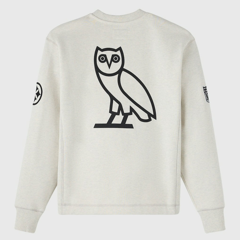 Pittsburgh Steelers OVO x NFL Unisex Fleece Sweatshirt - Heather Gray cheap