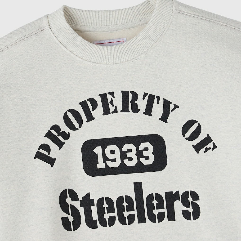 Pittsburgh Steelers OVO x NFL Unisex Fleece Sweatshirt - Heather Gray cheap