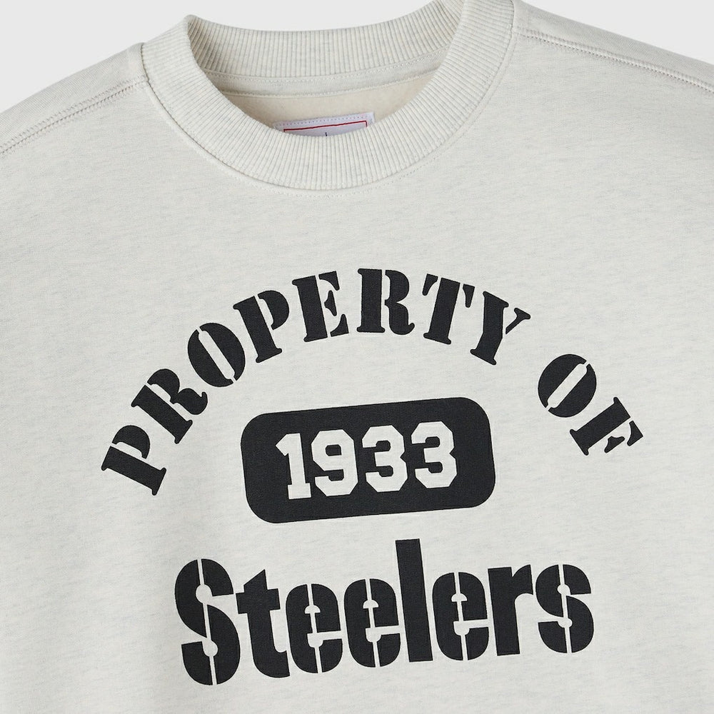 Pittsburgh Steelers OVO x NFL Unisex Fleece Sweatshirt - Heather Gray cheap