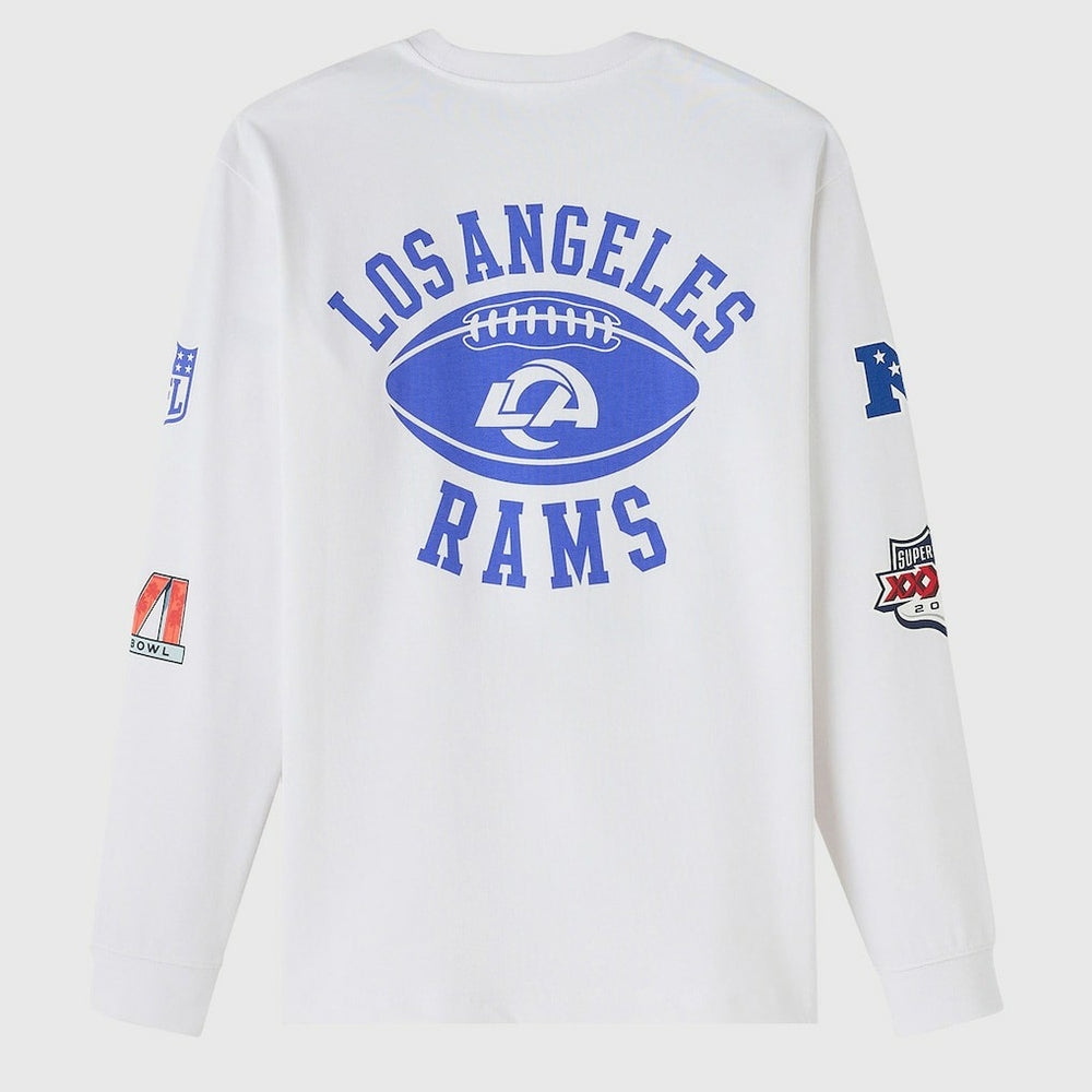 Los Angeles Rams OVO x NFL Unisex Long Sleeve T-Shirt - White cheap