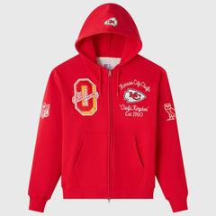 Kansas City Chiefs OVO x NFL Unisex Full-Zip Waffle-Lined Hoodie - Red sale