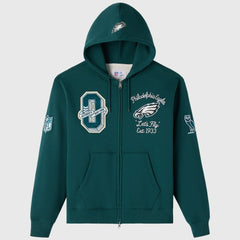 Philadelphia Eagles OVO x NFL Unisex Full-Zip Waffle-Lined Hoodie - Midnight Green online